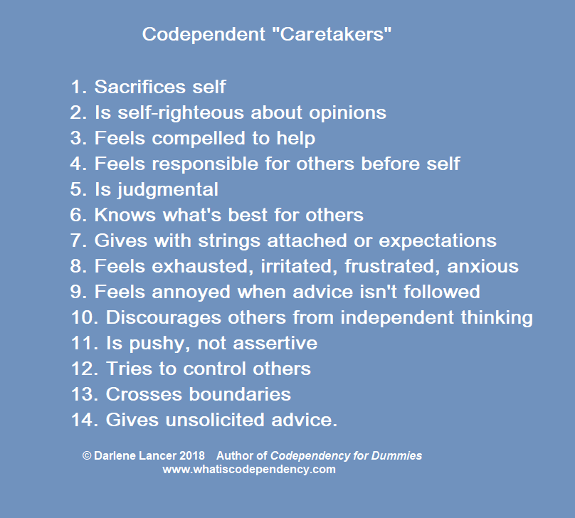 Are You a Caregiver or Codependent Caretaker? by Darlene Lancer, MFT