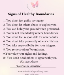 Signs of Healthy Boundaries | What Is Codependency?