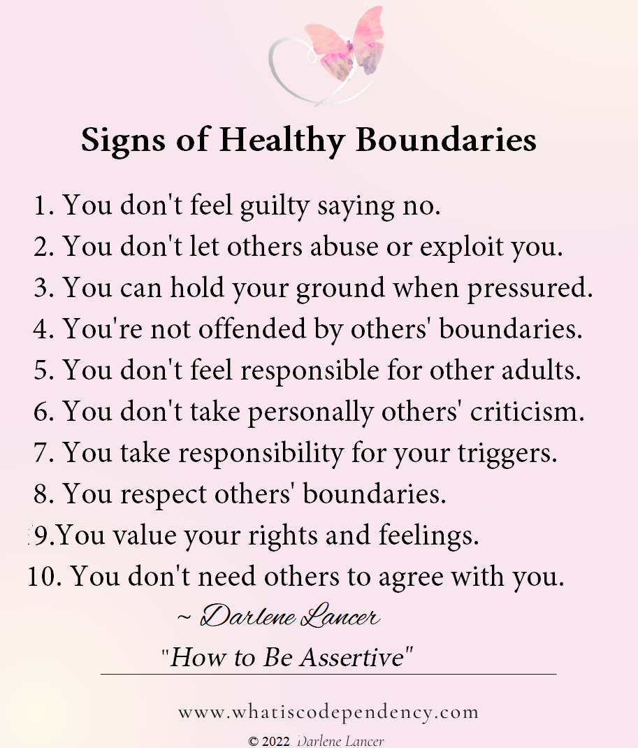 Healthy Boundaries Signs 